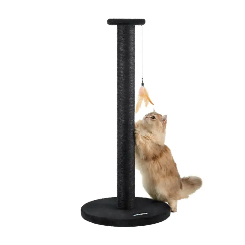 Acaza Krabpaal - Krabpaal Voor Grote Katten - Kattenpaal - 90 Cm - Zwart Must-Have