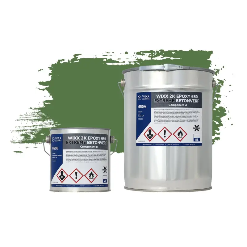 Wixx 2k Epoxy 650 Extreme Betoncoating - Ral 6010 - Grasgroen - 10l Beperkt Aanbod