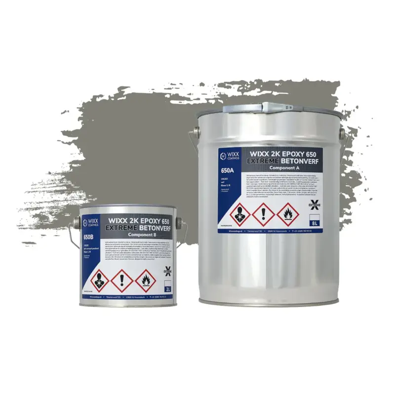Wixx 2k Epoxy 650 Extreme Betoncoating - Ral 7023 - Betongrijs - 10l Tijdelijk Beschikbaar