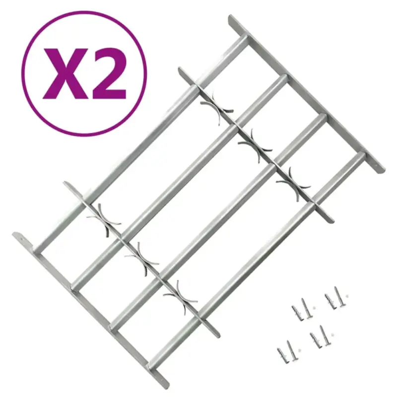 vidaXL Raamtralie Zilver 1000-1500 mm raambeveiliging Koop Online