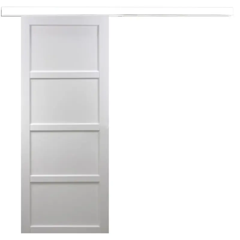 Witte Tamera Schuifdeur 4 Panelen H204 X L93 + Witte Aluminium Rail Plaats Bestelling