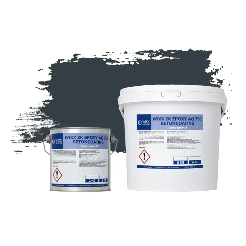 Wixx 2k Epoxy Aq 750 Betoncoating - Ral 7016 - Antracietgrijs - 5kg Voordeelprijs