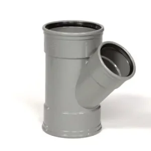 T-stuk 125 x 110 mm 45° 3xMV SN 8 Budget