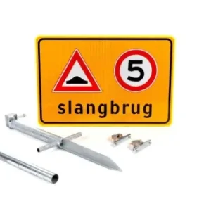 ACTIE Verkeersbord set A slangbrug (groot) Seizoensaanbieding
