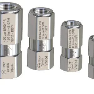 Authentiek Terugslagklep / keerklep “ G1/4FF “ 400BAR 25l/m “ RVS